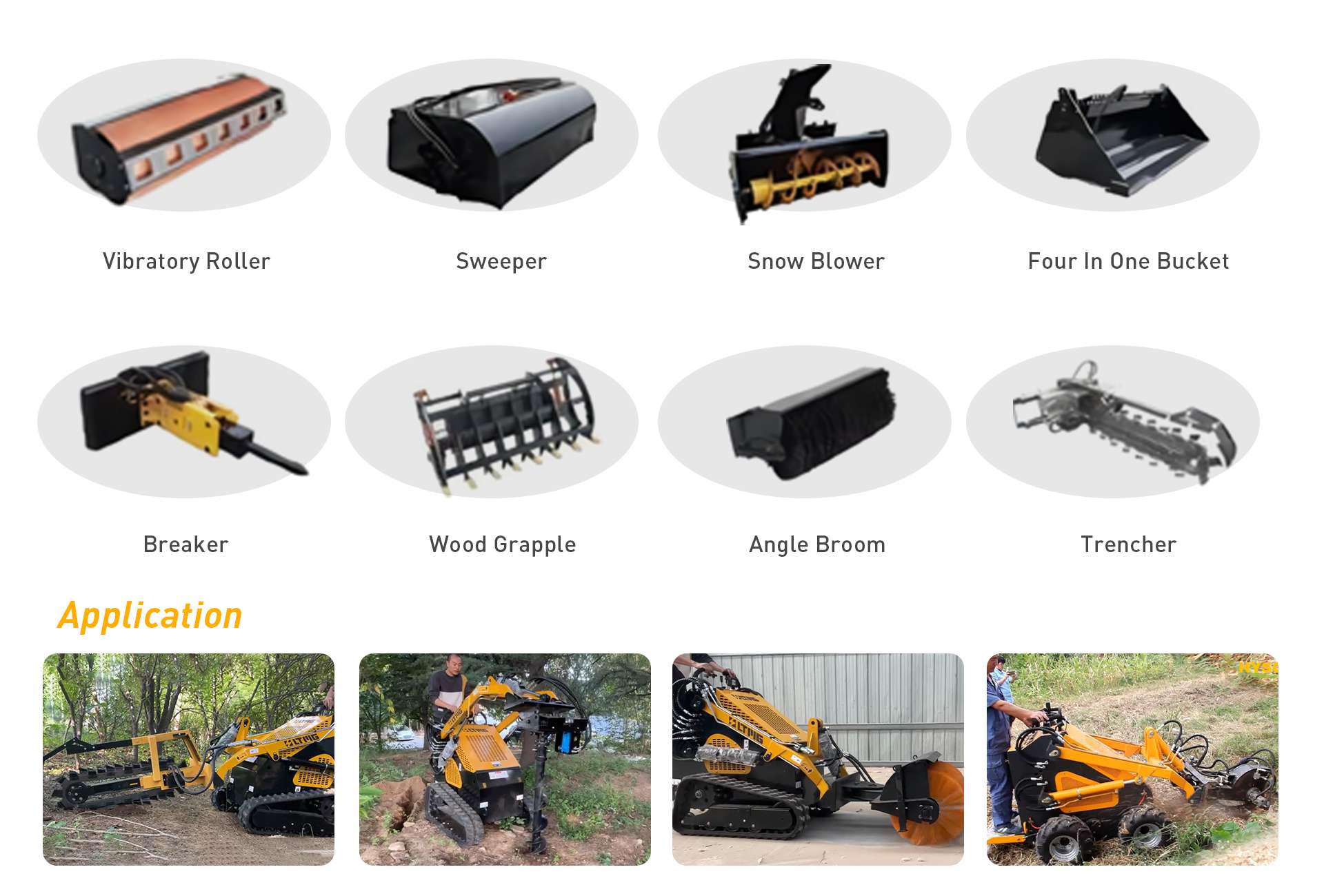 attachments for mini skid steer