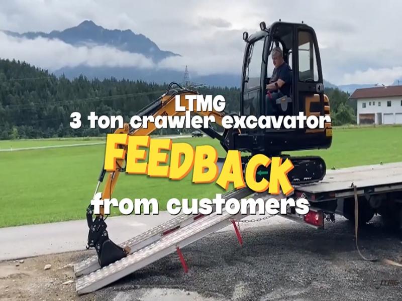 Umpan balik pelanggan Austria tentang mini excavator LTMG 3 ton LTE30. Ukuran kecil, efek besar!