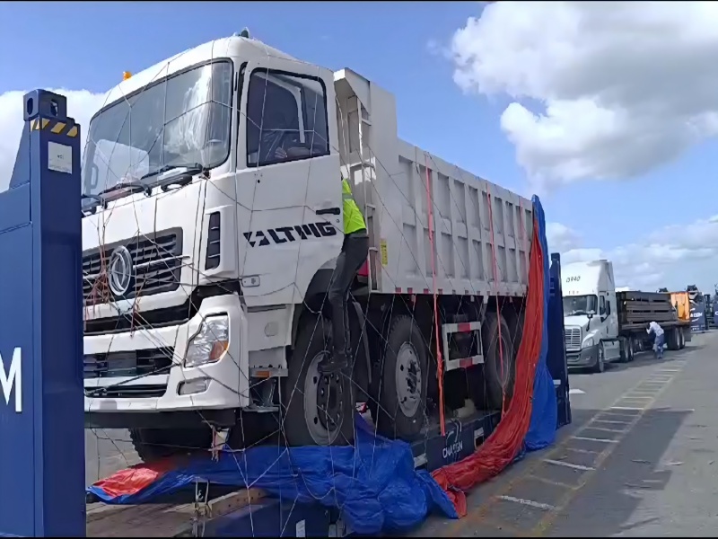 Kasus Ekspor: Pelanggan Dominika Menerima Dump Truck LMDT250 25Ton LTMG