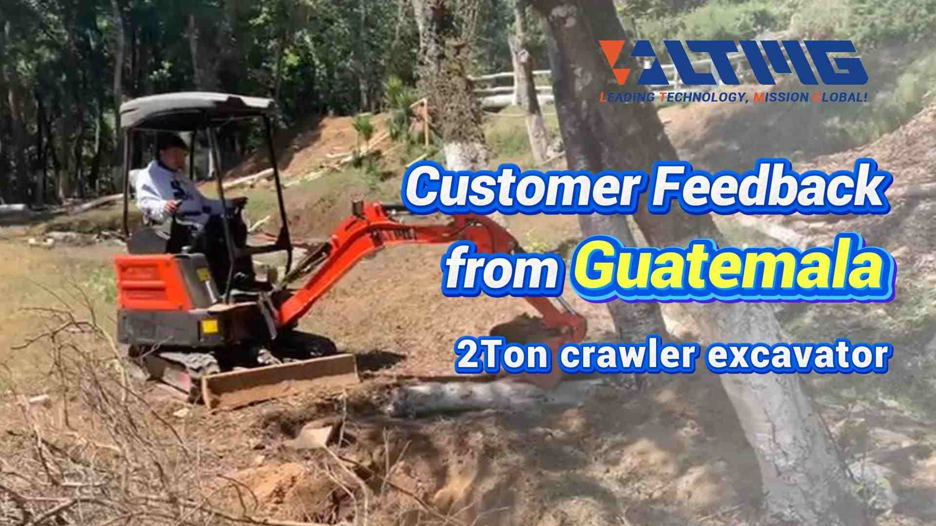 Umpan Balik Lokasi Kerja Guatemala – Mini Excavator 2 Ton Beraksi
