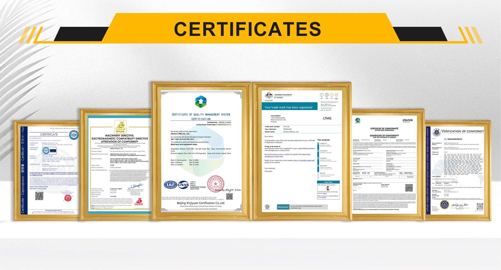 CE ISO certification of 3 ton wheel loader